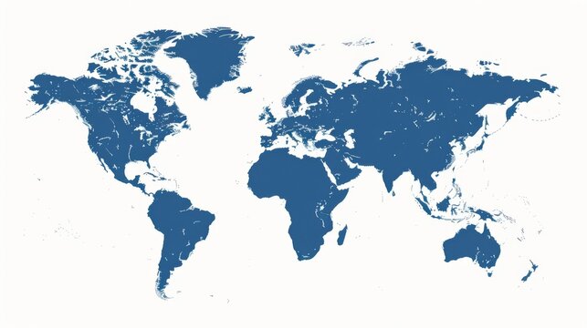 world mapd on a white background