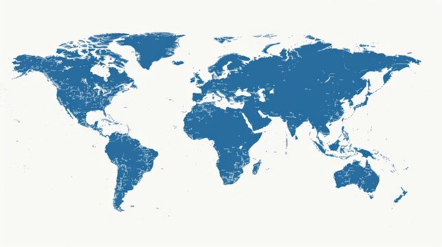 world mapd on a white background
