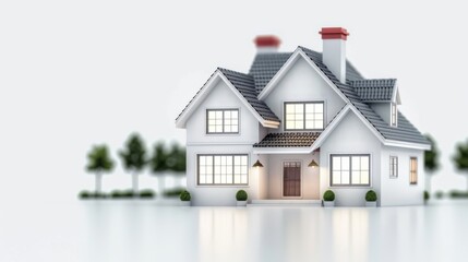 White house, icon, symbol for real estate, sale, rent concepts