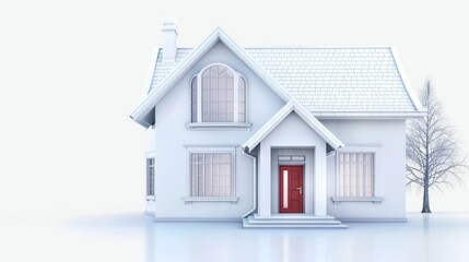 White house, icon, symbol for real estate, sale, rent concepts