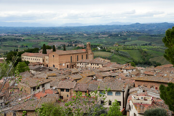 Obraz premium panoramic view of a Tuscan village