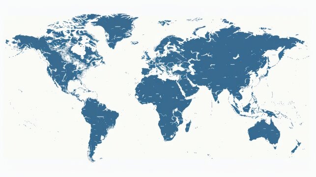 world mapd on a white background