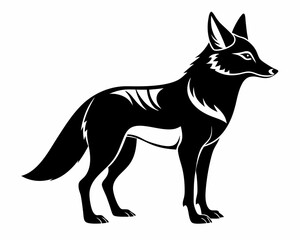 coyote silhouette,coyote vector illustration,Wolf Vectors and Illustrations