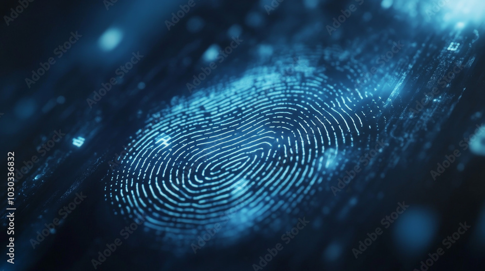 Poster fingerprint scanning offers secure access through biometric identification. this concept emphasizes 