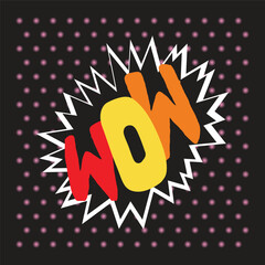 Funny graphic icon design illustration wow