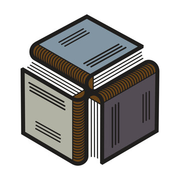 recommend clip art: Educational doodle book icon concept of education and knowledge