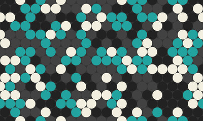 Geometric polka dot pattern with round spots, perfect for abstract backgrounds, seamless wallpapers, or textile prints. A trendy and creative design for modern decor.