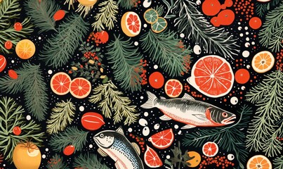 Naklejka premium Food close up christmas fruit plant tree.