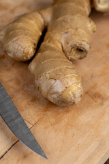 details of the ginger root used in cooking