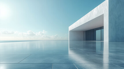 Modern city building square sky background