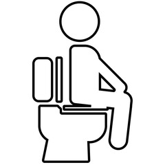 ピクトグラム「洋式トイレを使う人」