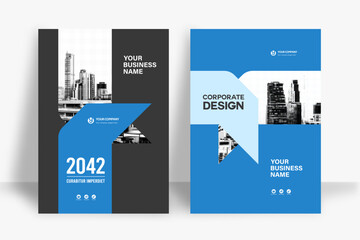 City Background Business Book Cover Design Template