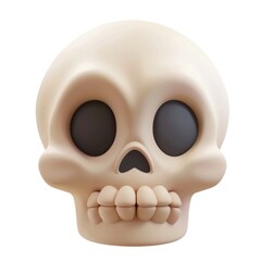 Obraz premium Cute cartoon skull illustration