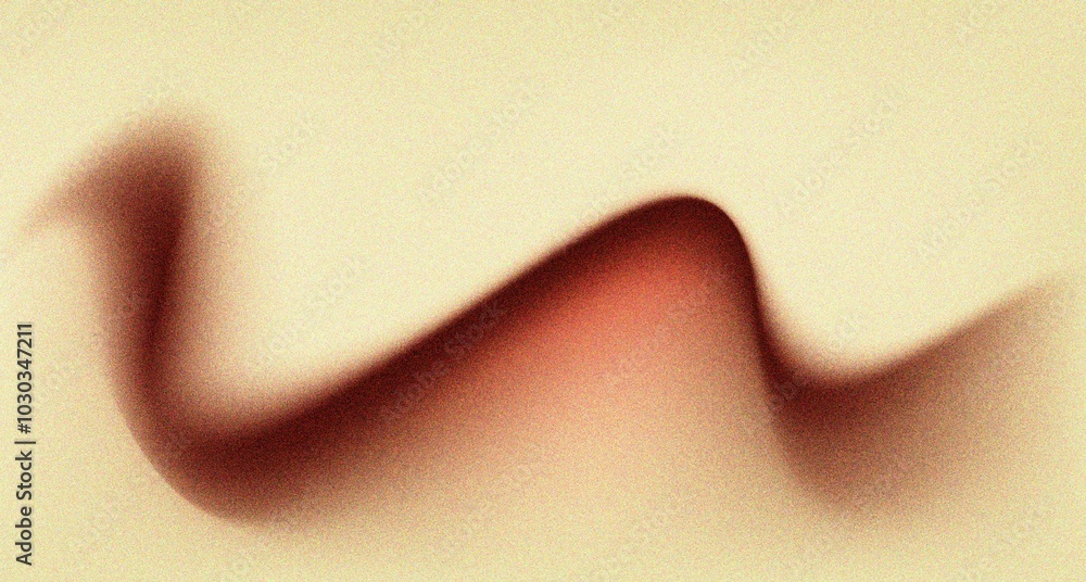 Aufkleber red white illuminated spots on light grainy color gradient background, noise texture effect, copy sp