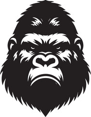 Gorilla head silhouette