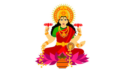 beautifull illustration of lord Lakshmi 