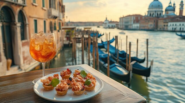 Charming Cicchetti and Drink Overlooking Venice Canals