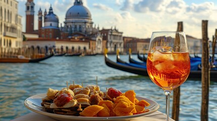 Fototapeta premium Delicious Plate of Assorted Treats by the Water