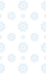 Christmas pattern  blue snowflakes on white background illustration graphic design delicate winter packaging wallpaper cover textile