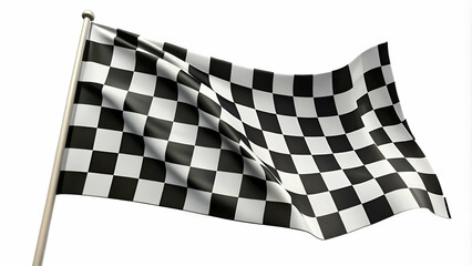 A black-and-white checkered flag.