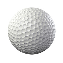 PNG white golf ball 3d icon, cartoon style minimal on transparent, isolate on white background