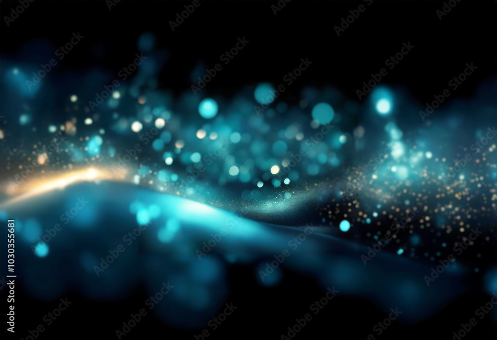 Aufkleber A dark blue background with blurred lights, creating a sense of depth and mystery.