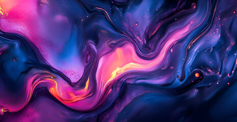 Fototapeta premium Dynamic Abstract Background with Fluid Swirls of Pink, Purple, and Blue, Creating a Vibrant and Energetic Composition Ideal for Creative Projects and Modern Art Displays