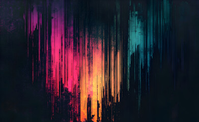 Abstract Colorful Brush Strokes with Bold Hues of Pink, Yellow, and Blue, Creating a Dynamic and Expressive Composition Ideal for Artistic Backgrounds and Modern Design Projects