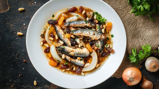 Venetian Seafood Specialty Dish with Sarde in Saor