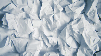 Obraz premium Empty white crumpled texture background.