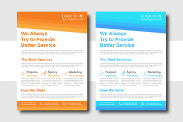 Corporate business flyer template design set, modern business flyer template,  promotion, advertise, new digital marketing flyer set.