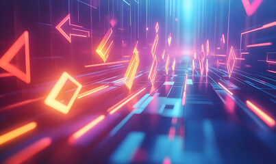 Futuristic Stock Market Chart with Glowing Data or Dynamic Financial Timeline for graphic background