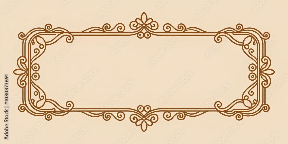 Aufkleber chic vector border design element in outline form, tailored for contemporary graphic projects, addin