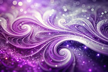Long shot abstract purple swirls with white glitter