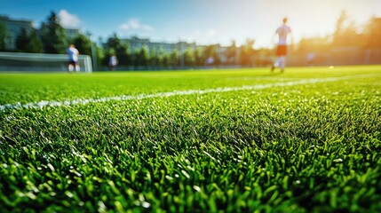 Captivating Soccer Field with Bright Green Grass