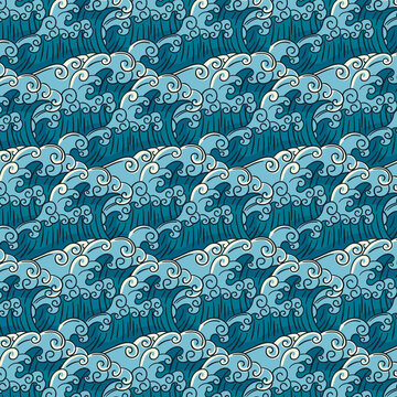 seamless pattern with waves