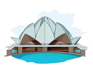 Lotus Temple, an iconic Indian monument