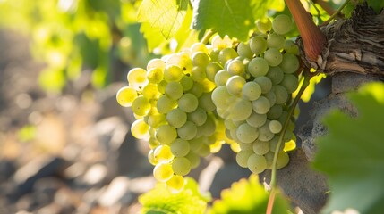 Santorini's Indigenous Assyrtiko Grape: Nurtured in a Picturesque Vineyard on the Island of Greece -