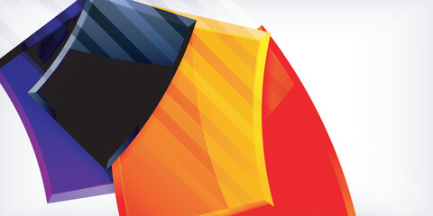 Vector abstract color geometric shapes. Illustration For Wallpaper, Banner, Background, Card, Book Illustration, landing page