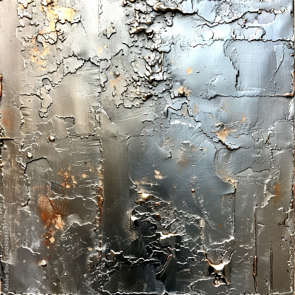Poster textured surface of weathered metal showcasing intricate patterns and rust tones