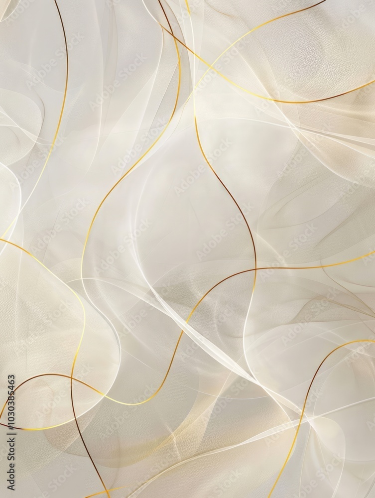 Aufkleber the shapes are outlined with thin, gold lines that add a sense of definition and elegance. abstract 