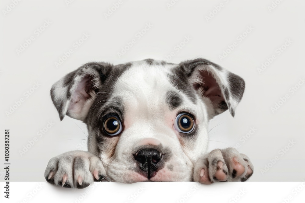 Canvas Prints Adorable puppy with curious eyes