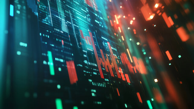 Stock market graph with an up and down pattern business 