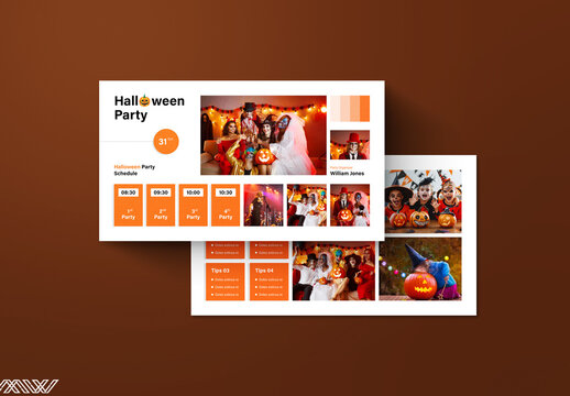 Halloween Party Moodboard Layout