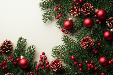 Fototapeta premium Christmas Season Background with Bauble Balls