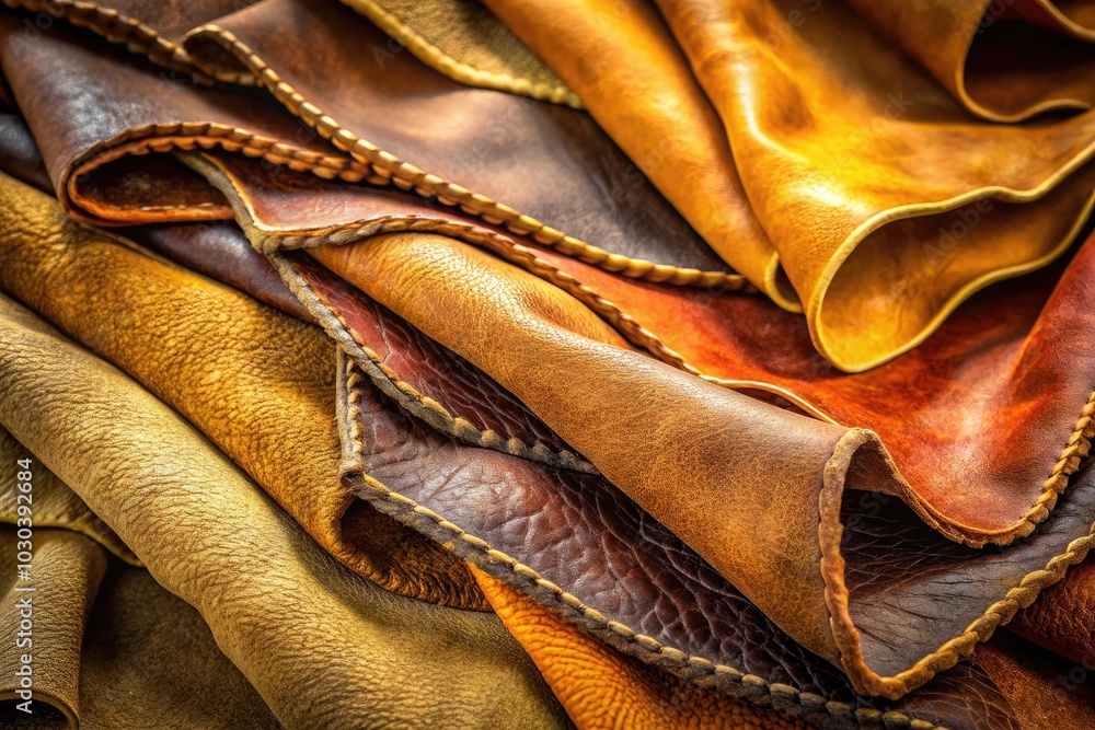 Poster high dynamic range textures of buckskin suede leather offer an in-depth look at tanner materials, en