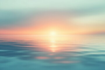 Obraz premium Gentle Soft Light Over Calm Water at Sunrise