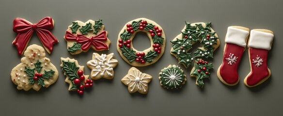 Fototapeta premium The Festive Holiday Cookie Collection