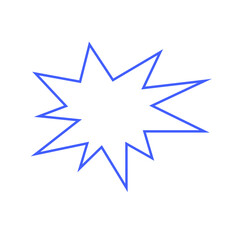 Irregular form star line icon