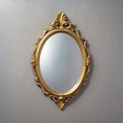 Obraz premium luxurious frame or mirror, isolated